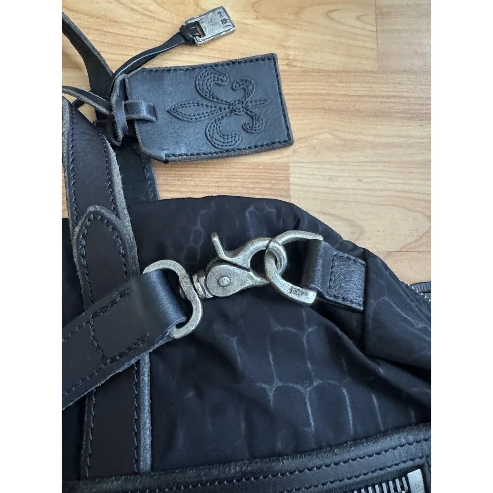 John Varvatos textured tag leather